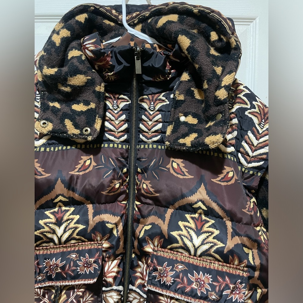 Farm Rio Brown Winter Ainika Puffer Jacket - Picture 2 of 5